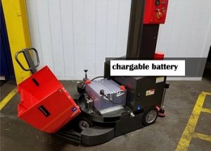 battery type self propelled pallet stretch wrapper