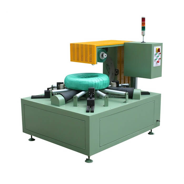 semi-auto horizontal cable coil and reel packaging machine