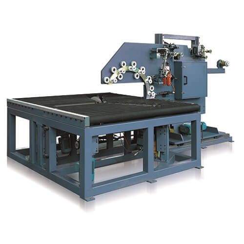 Fully automatic horizontal steel coil wrapping machine