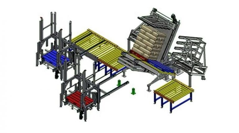 Fully automatic inline pallet inverting and changing machine - BUHE ...