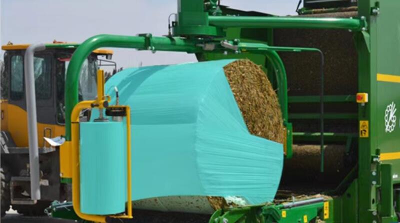 silage wrap film protects the hay bales