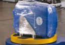 Luggage stretch wrapping machine